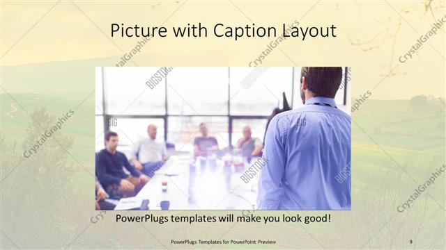 Picture with Caption presentation slide layout