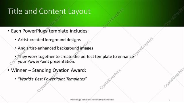 Title and Content presentation slide layout