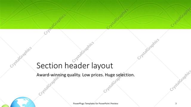 Section Header presentation slide layout
