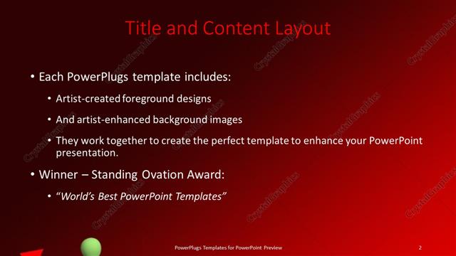 Title and Content presentation slide layout