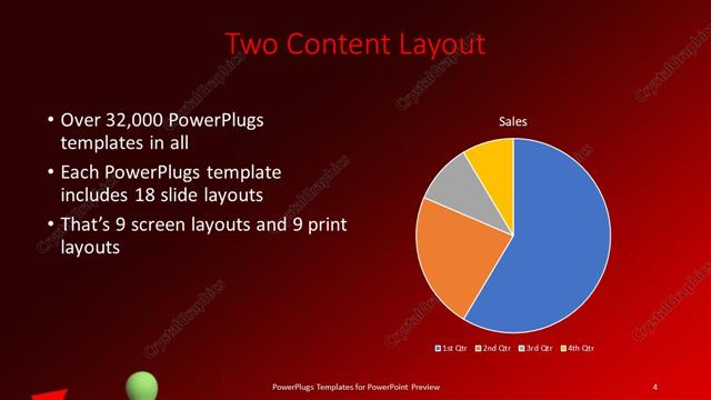 Two Content presentation slide layout
