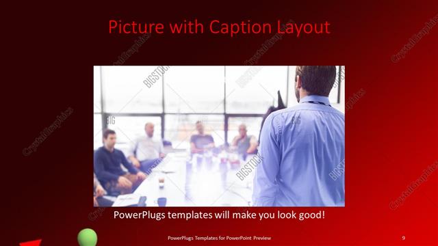 Picture with Caption presentation slide layout