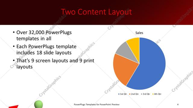 Two Content presentation slide layout