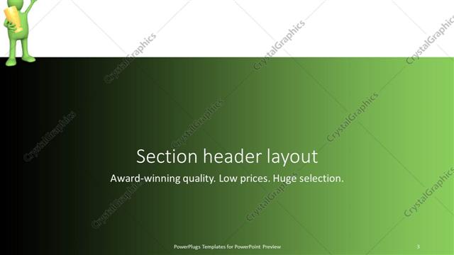 Section Header presentation slide layout