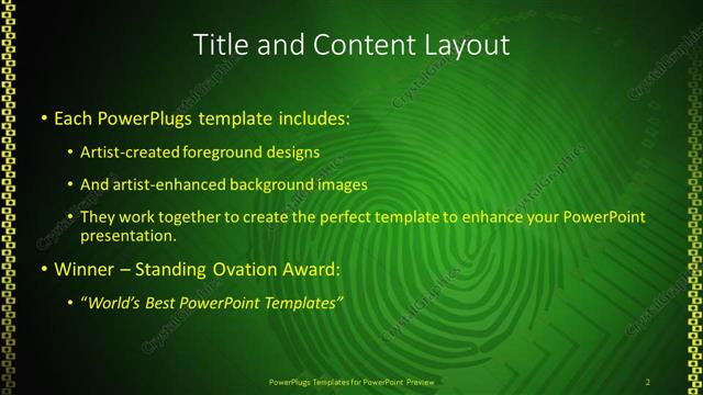 Title and Content presentation slide layout