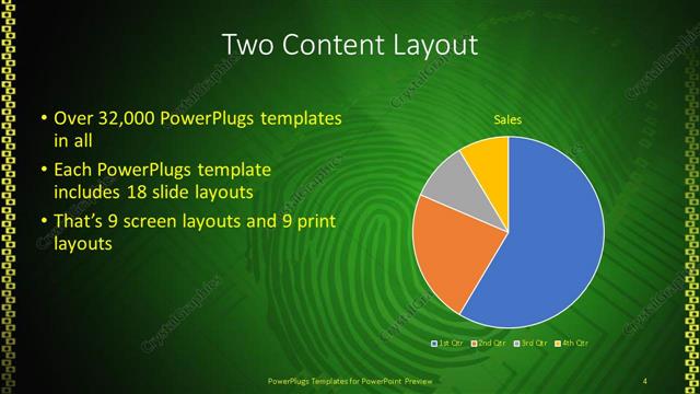 Two Content presentation slide layout