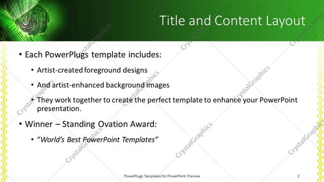 Title and Content presentation slide layout