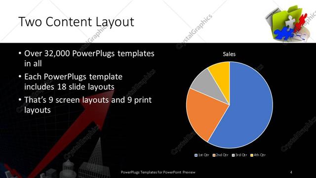 Two Content presentation slide layout