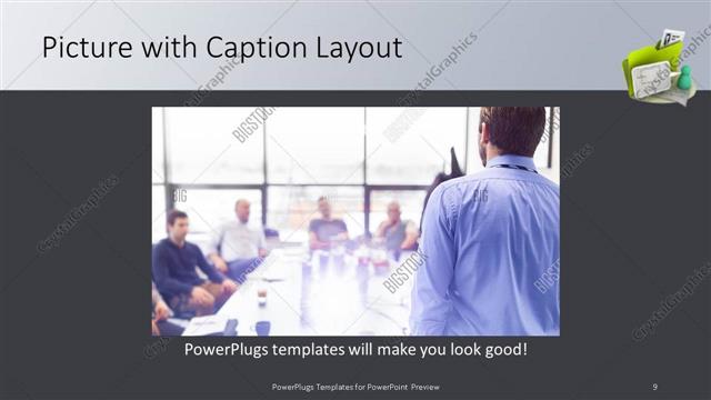 Picture with Caption presentation slide layout