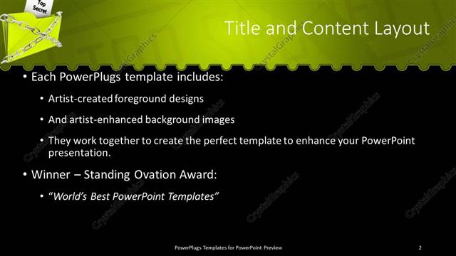 Title and Content presentation slide layout