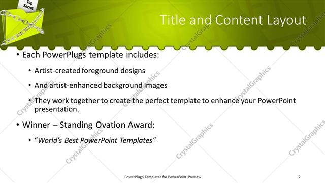 Title and Content presentation slide layout
