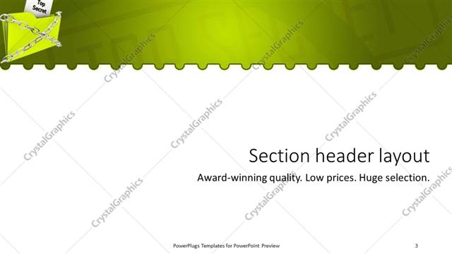 Section Header presentation slide layout