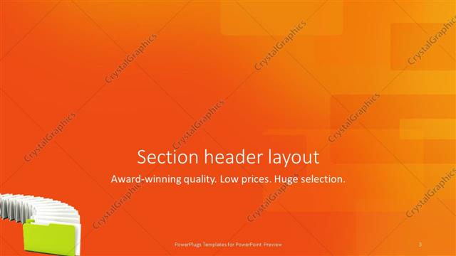 Section Header presentation slide layout