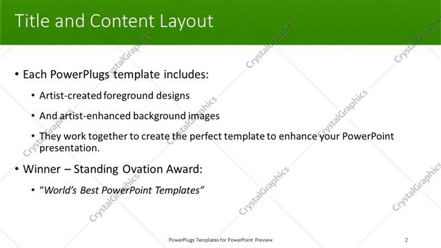 Title and Content presentation slide layout