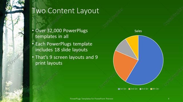 Two Content presentation slide layout