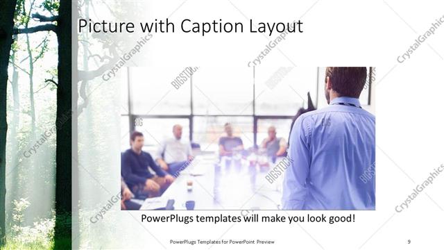Picture with Caption presentation slide layout