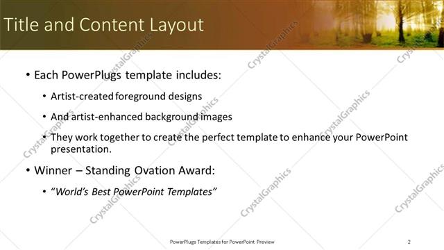 Title and Content presentation slide layout