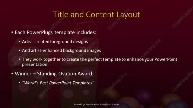 Title and Content presentation slide layout