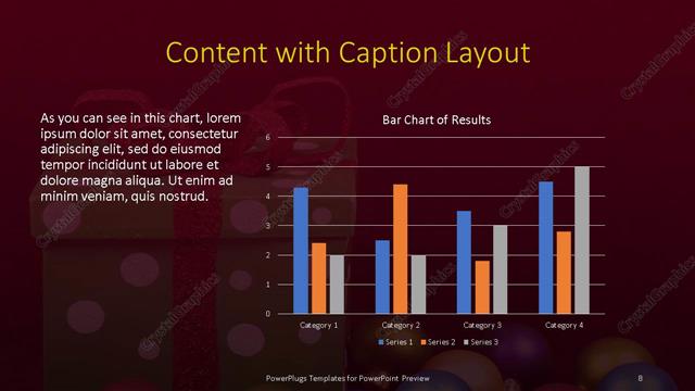 Content with Caption presentation slide layout