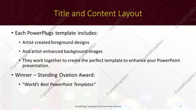 Title and Content presentation slide layout