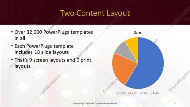 Two Content presentation slide layout