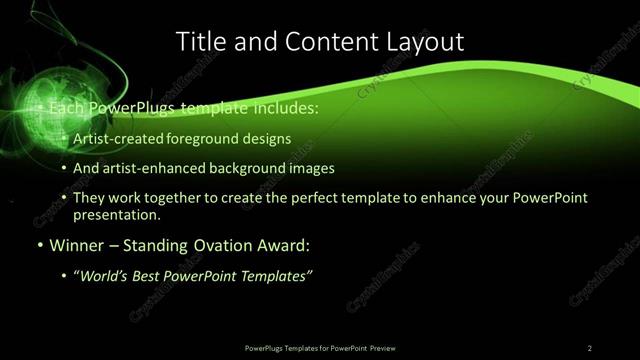 Title and Content presentation slide layout