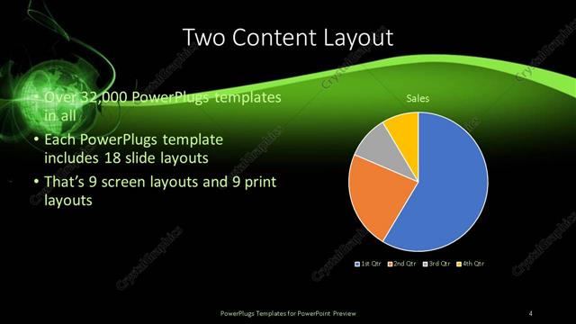 Two Content presentation slide layout