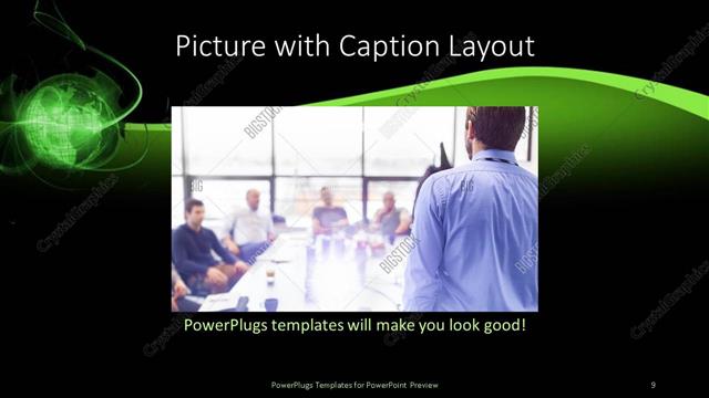 Picture with Caption presentation slide layout