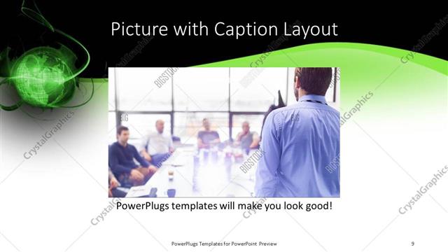 Picture with Caption presentation slide layout
