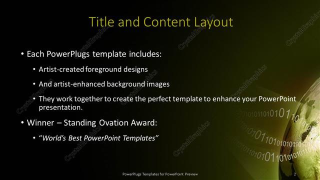 Title and Content presentation slide layout