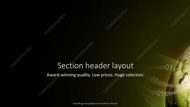 Section Header presentation slide layout