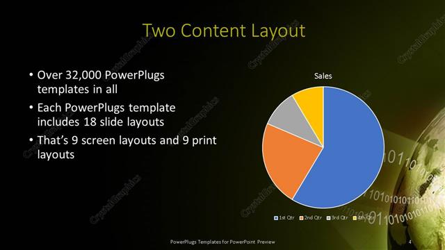 Two Content presentation slide layout