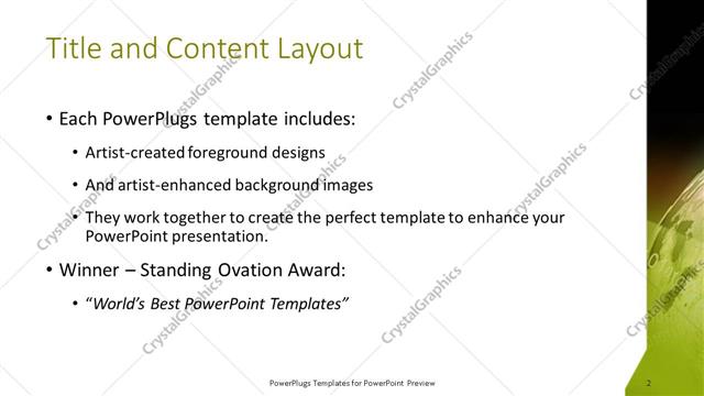 Title and Content presentation slide layout