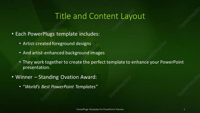 Title and Content presentation slide layout