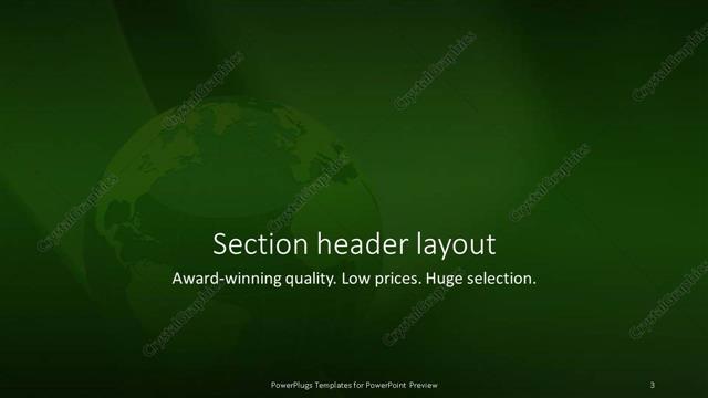 Section Header presentation slide layout