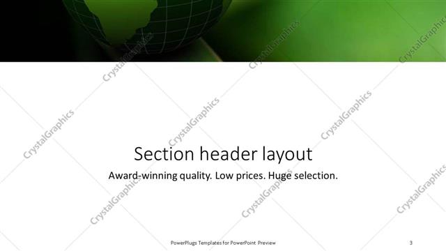 Section Header presentation slide layout
