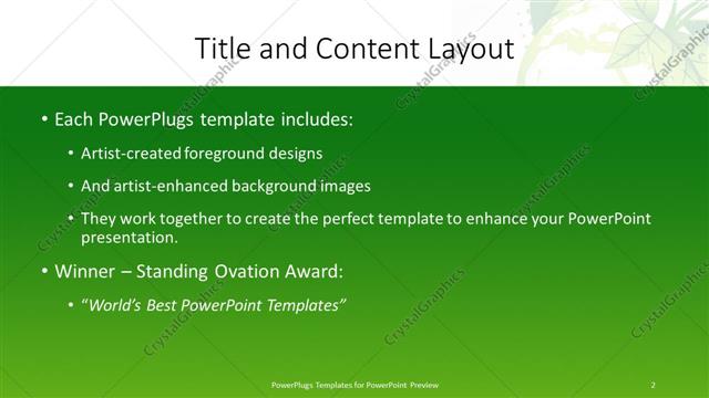 Title and Content presentation slide layout
