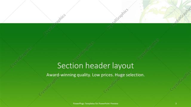 Section Header presentation slide layout