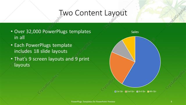 Two Content presentation slide layout