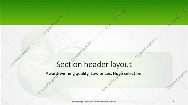 Section Header presentation slide layout