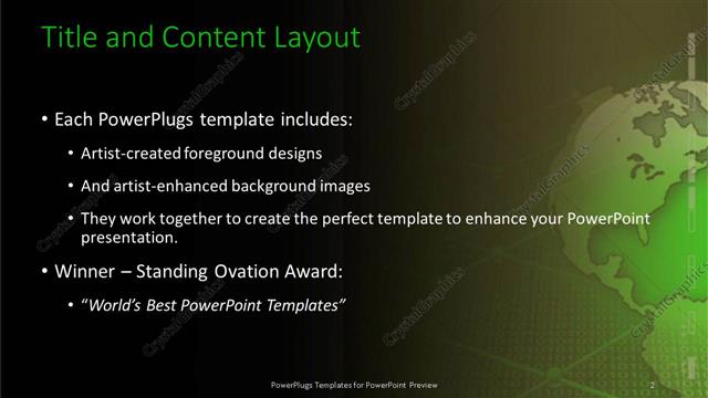 Title and Content presentation slide layout