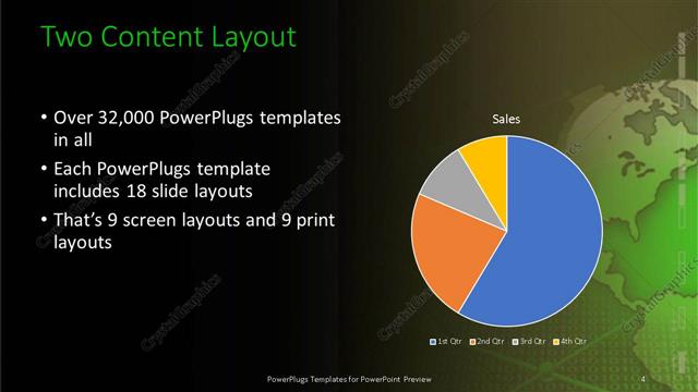 Two Content presentation slide layout