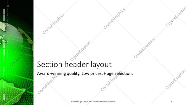 Section Header presentation slide layout