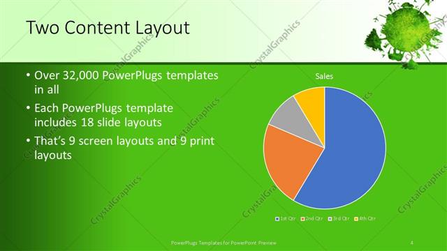 Two Content presentation slide layout