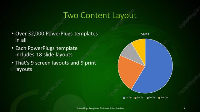 Two Content presentation slide layout