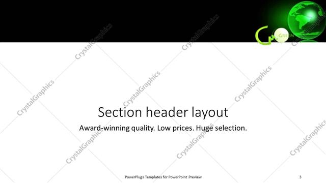 Section Header presentation slide layout