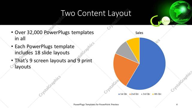 Two Content presentation slide layout
