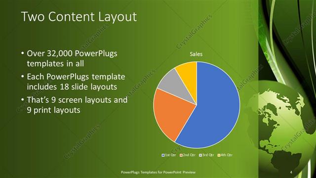 Two Content presentation slide layout
