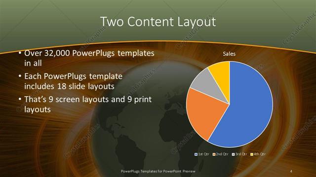 Two Content presentation slide layout