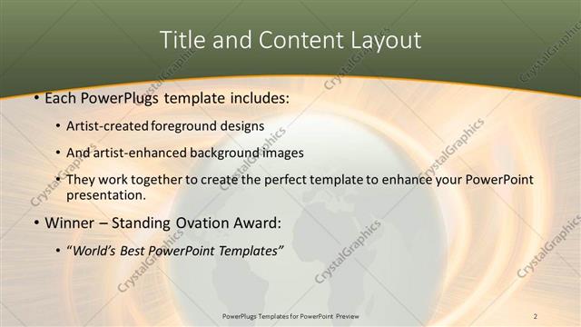 Title and Content presentation slide layout